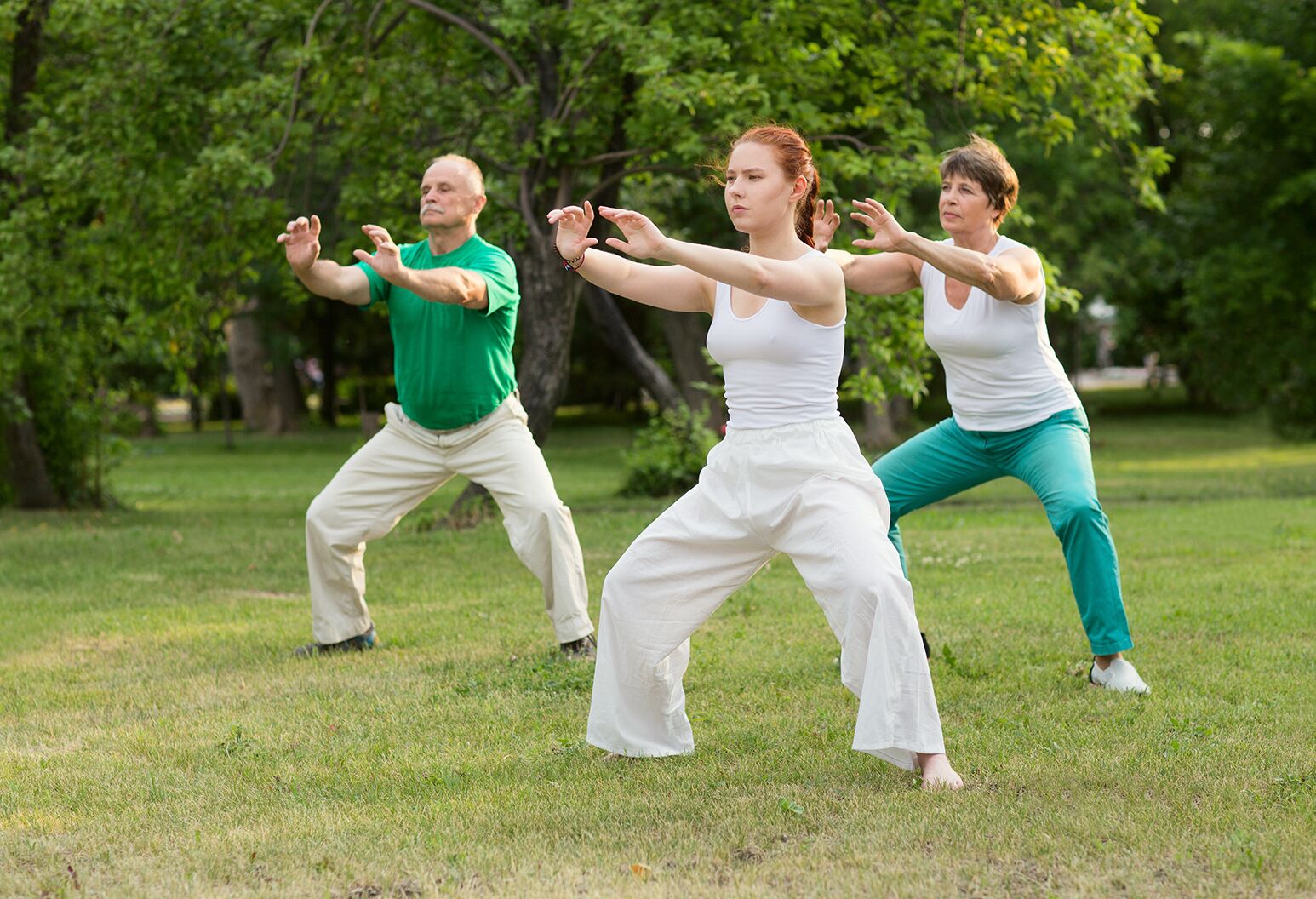 People doing Thai Chi